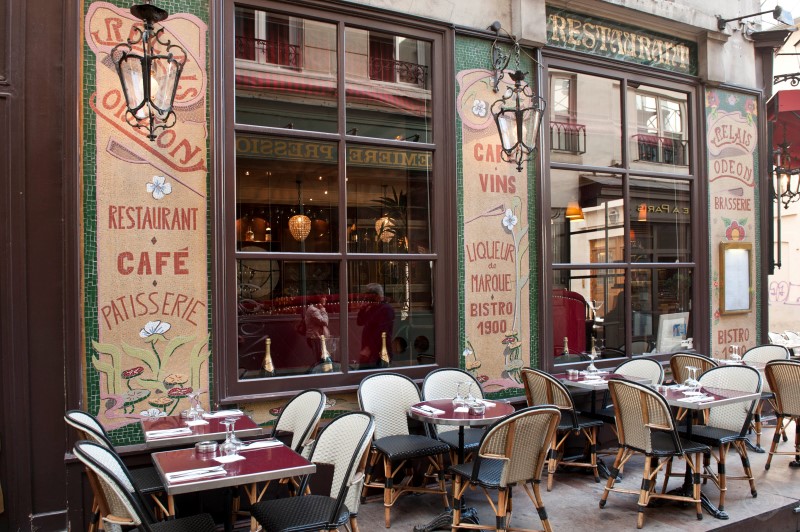 Neighborhood Street with Cafe and Outdoor Dining Chic Saint Germain apartment Paris